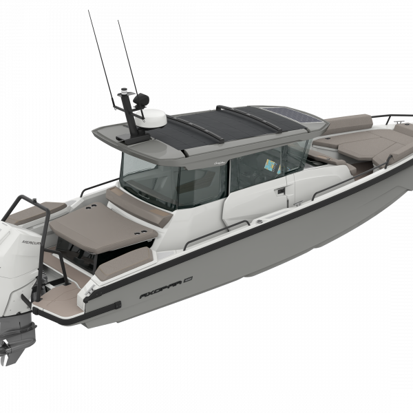 Axopar 29 XC Cross Cabin neuf 2026 en finition BRABUS Line Gris Platinum avec moteur Mercury V8 300 | Rioux nautique