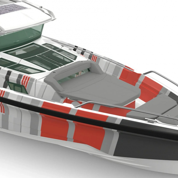 Plateforme latérale déployable de l’Axopar 38, augmentant l’espace de vie et facilitant l’accès à l’eau | Rioux nautique